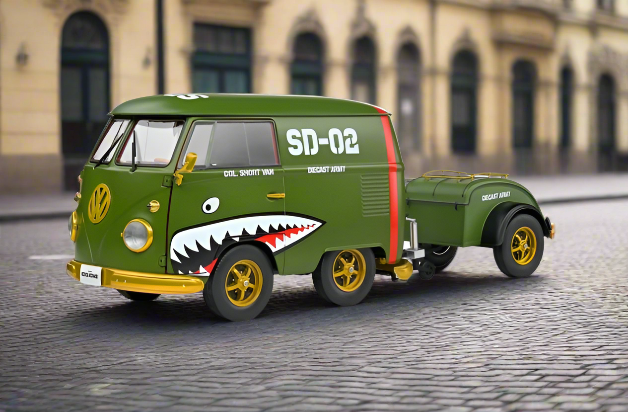 1:18 Army 1950 Kool VW Kombi