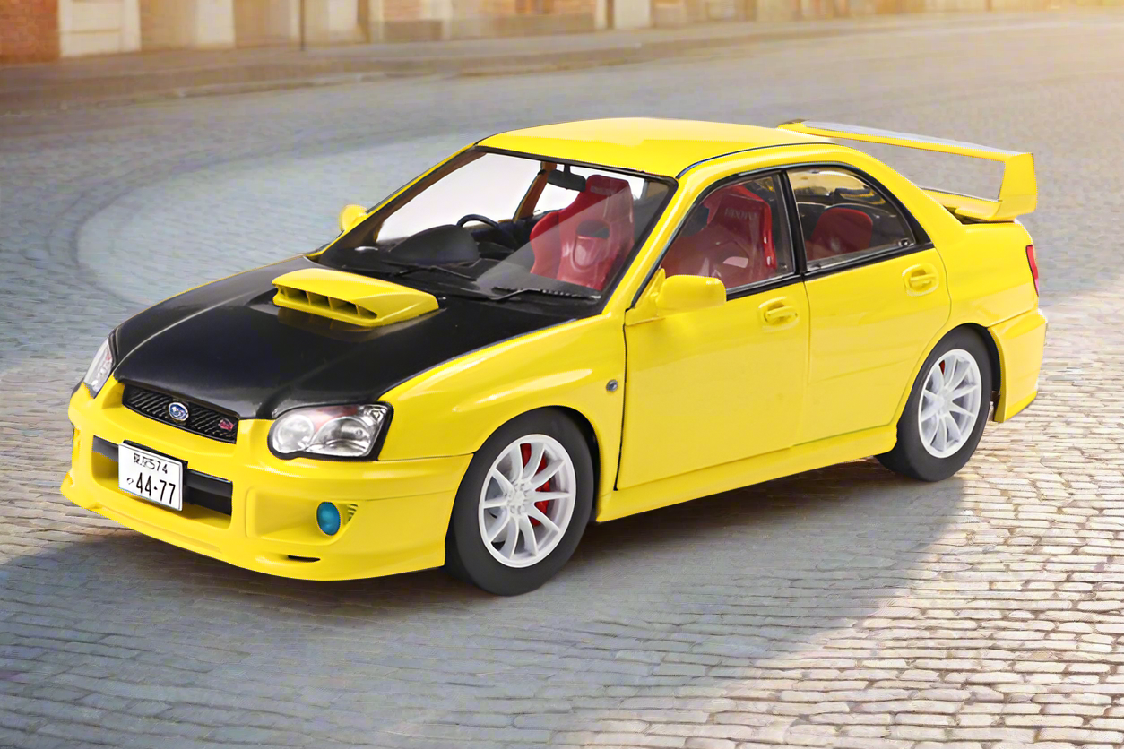 1:18 Yellow 2003 Subaru Imprez
